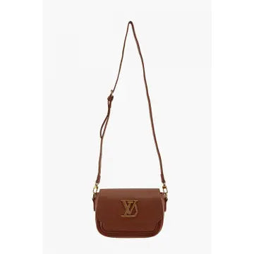 Saffiano Logo Flap Crossbody Bag