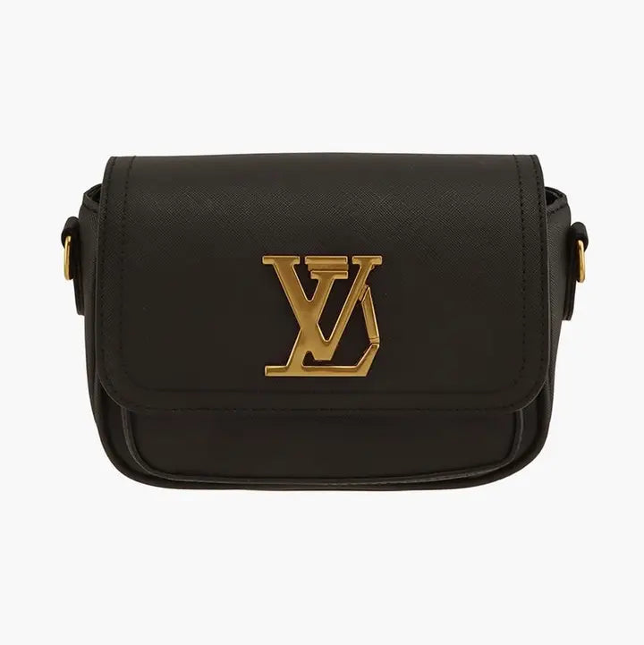 Saffiano Logo Flap Crossbody Bag
